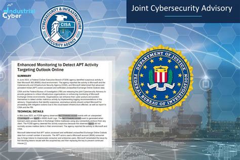 324 anywhere fbi outlook|CISA and FBI Release Cybersecurity Advisory on Enhanced .